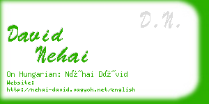 david nehai business card
